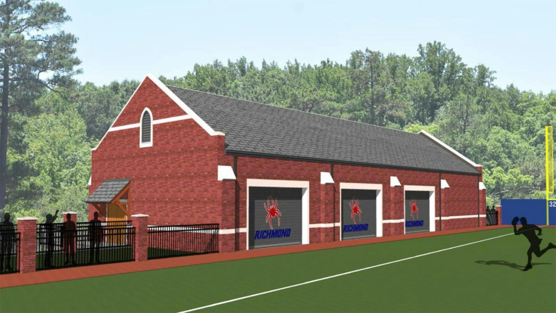 Plan for the renovations for Pitt Field. Photo courtesy of Richmond Athletics.&nbsp;