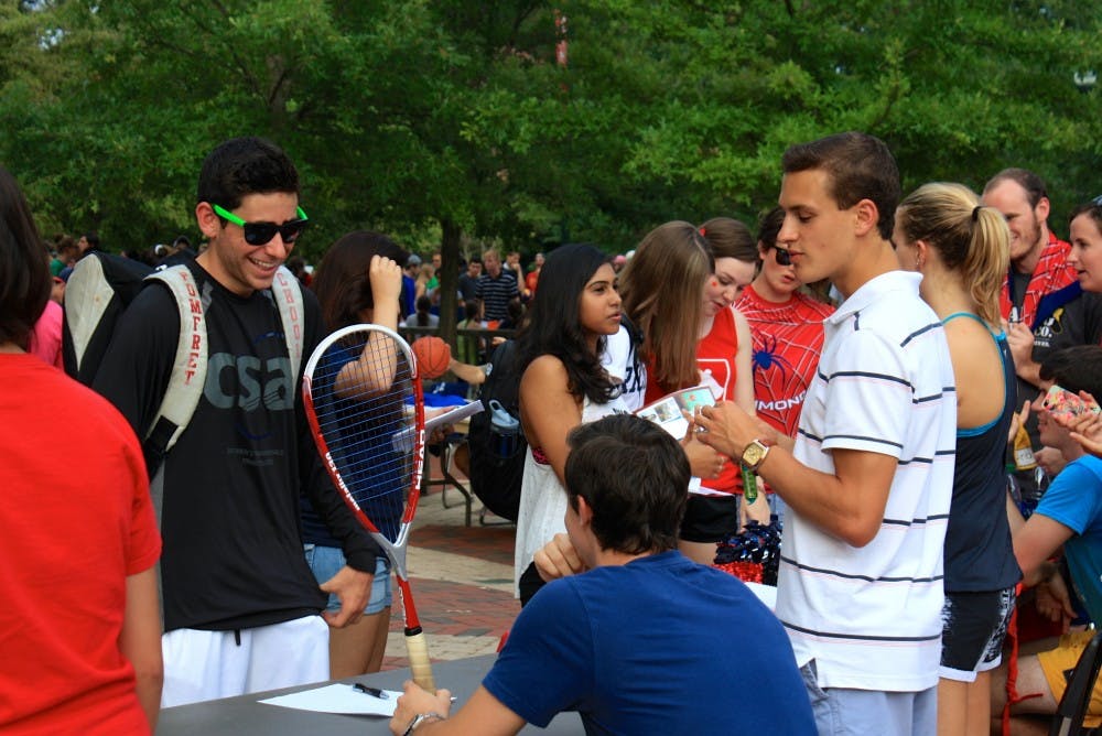 Representatives from dozens of campus clubs and activities table on the Forum.Photos by Rayna Mohrmann