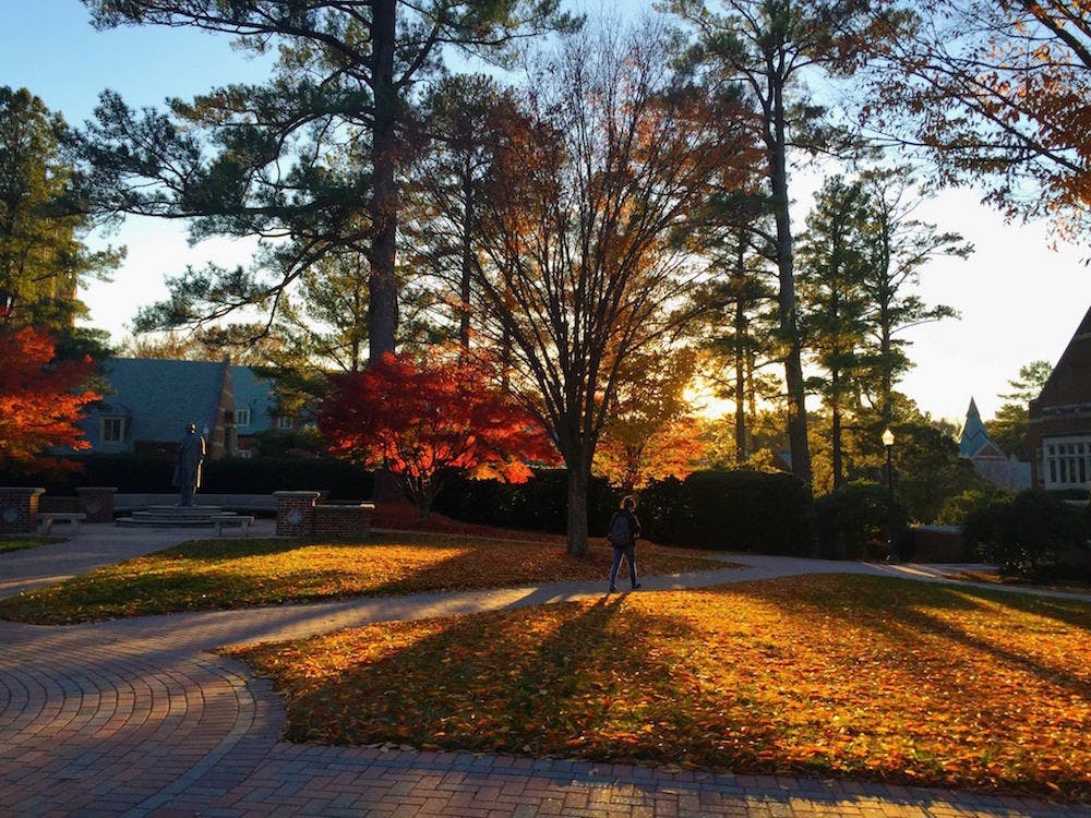 The University of Richmond campus in fall. 