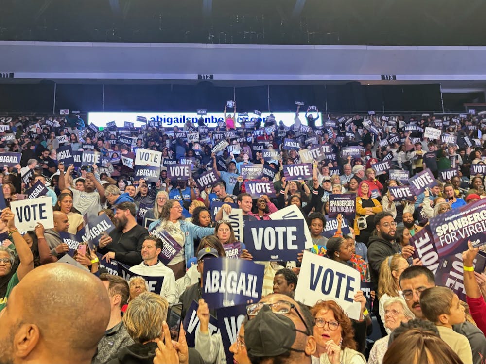 A crowd at Abigail Spanberger's rally in Norfolk, Va., which featured former President Barack Obama.