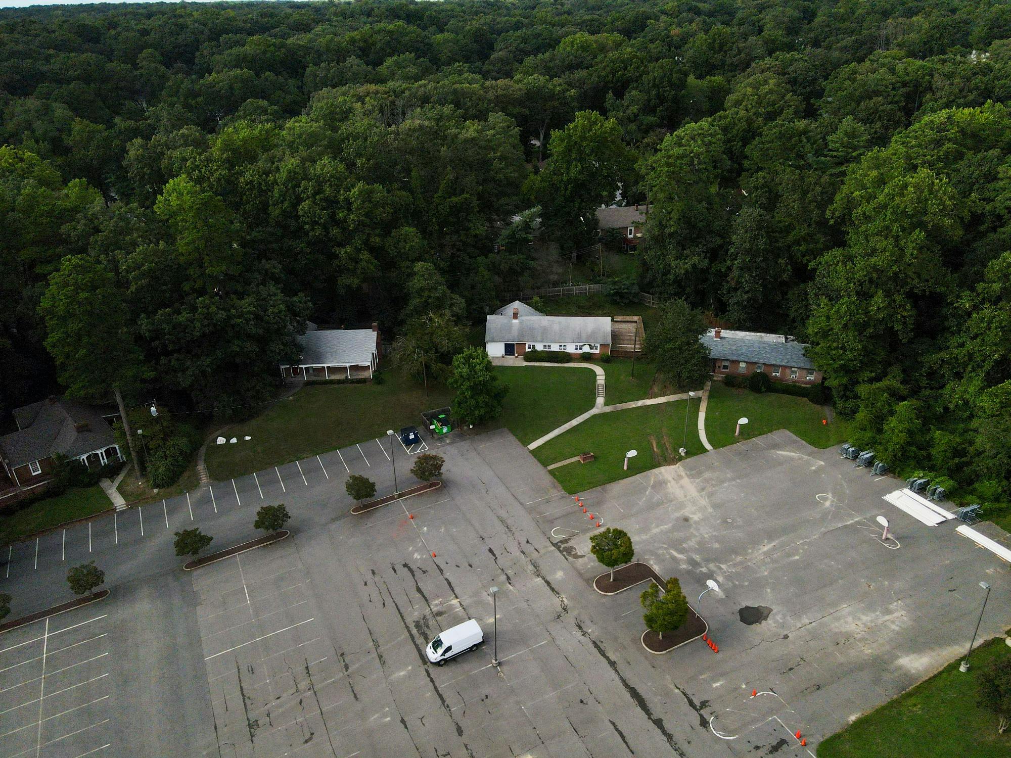 Fraternity row consists of the fraternity lodges, a popular social spot.