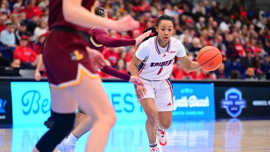 Senior guard Grace Townsend during the March 8 game against Loyola University Chicago. Courtesy of Richmond Athletics.