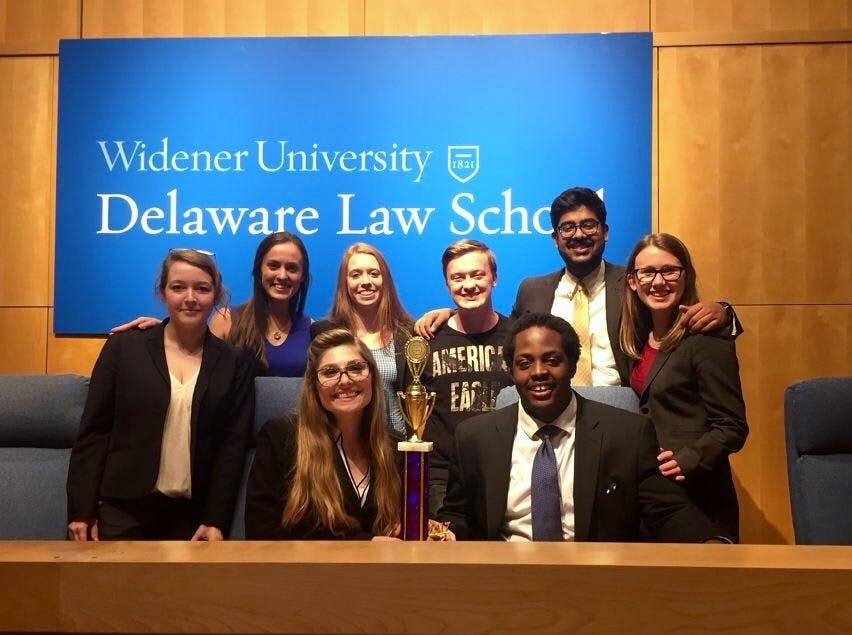 UR mock trial&nbsp;attended their first regional competition of the year on Feb. 18, and won first place out of the 24 teams at the event. Photo courtesy of University of Richmond mock trial.&nbsp;