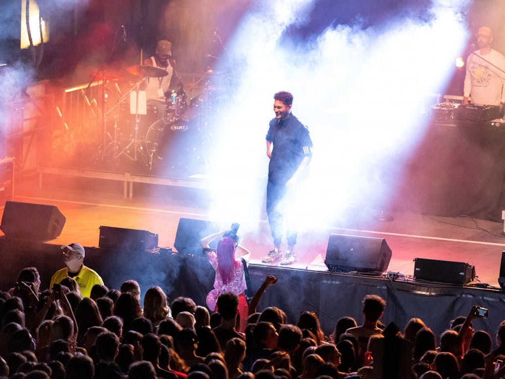 Bryce Vine and Lisa Heller performed at the first Spring Concert since 2019, in which Vine opened for Sean Kingston. The concert took place on April 22 in front of Boatwright Memorial Library. Photos by Ethan Swift.
