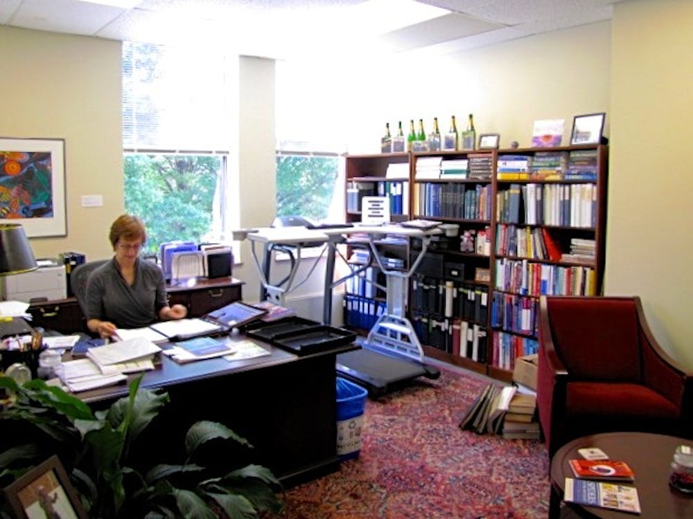 <p>Provost Jacquelyn Fetrow in her office.</p>