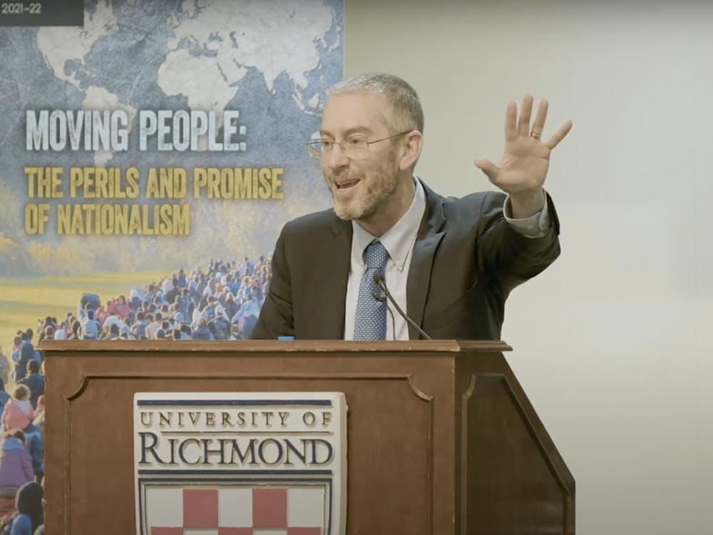 Bryan Caplan presents at the Jepson Leadership Forum on Oct. 19. Photo courtesy of event livestream.