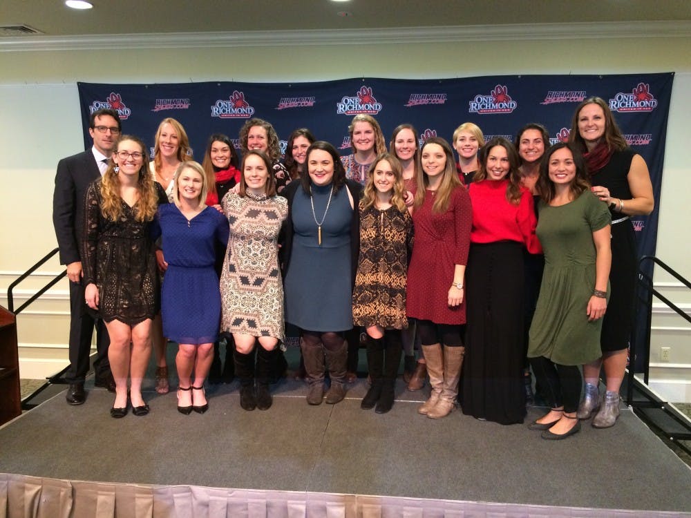 <p>Richmond inducted the 2010-2011 women's swim and dive team Saturday at the annual Hall of Fame induction ceremony.&nbsp;</p>