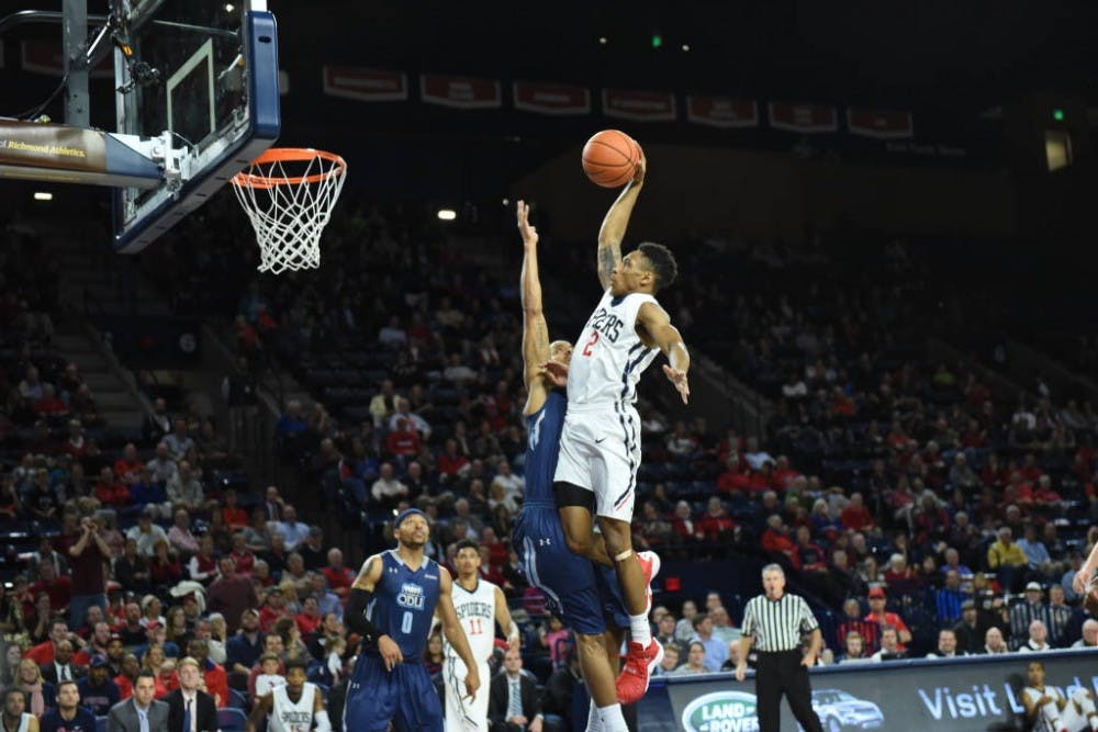 <p>Richmond cruised to its seventh win of the season against Old Dominion on Wednesday night.&nbsp;Photo courtesy of Richmond Athletics.&nbsp;</p>