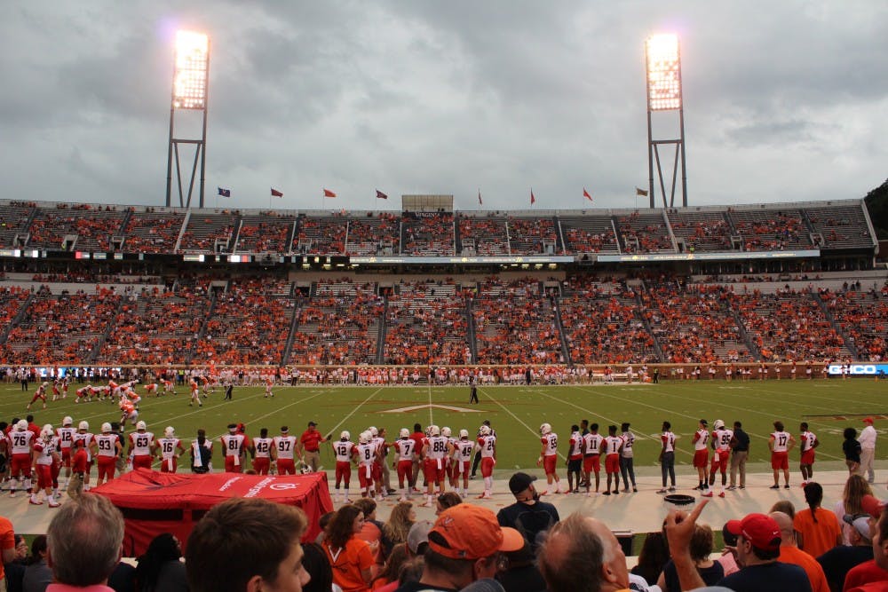 <p>In the season opener, the Richmond football team lost to the University of Virginia Cavaliers 42-13 Saturday night in Charlottesville.</p>