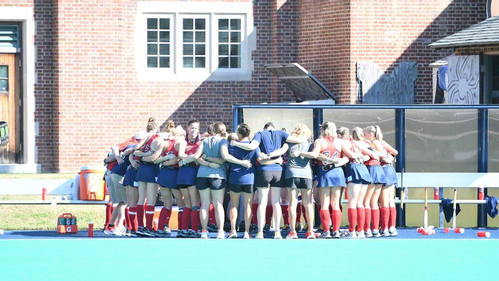 <p>UR field hockey during game against William &amp; Mary on Oct. 29. Photo courtesy of Richmond Athletics.&nbsp;</p>