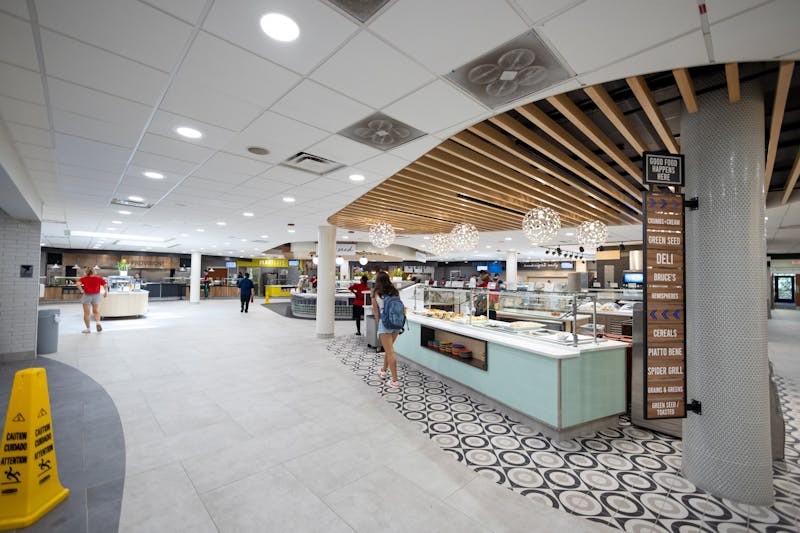 The dining hall offers new, modern look and updated menu items