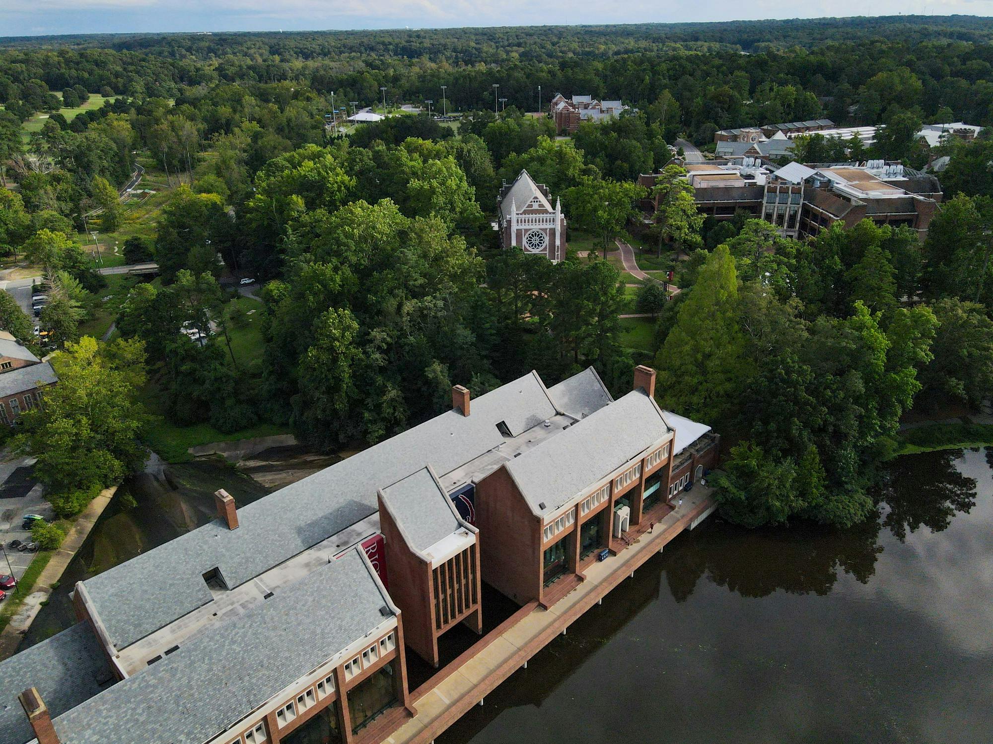 Tyler Haynes Commons situated at the center of campus.
