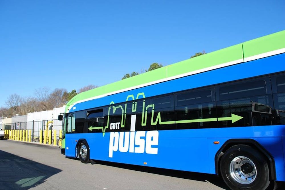 <p>On June 24, the Greater Richmond Transit Company unveiled the GRTC Pulse, a 7.6 mile-long bus rapid transit system. <em>Photo courtesy of the Greater Richmond Transportation Company.&nbsp;</em></p>