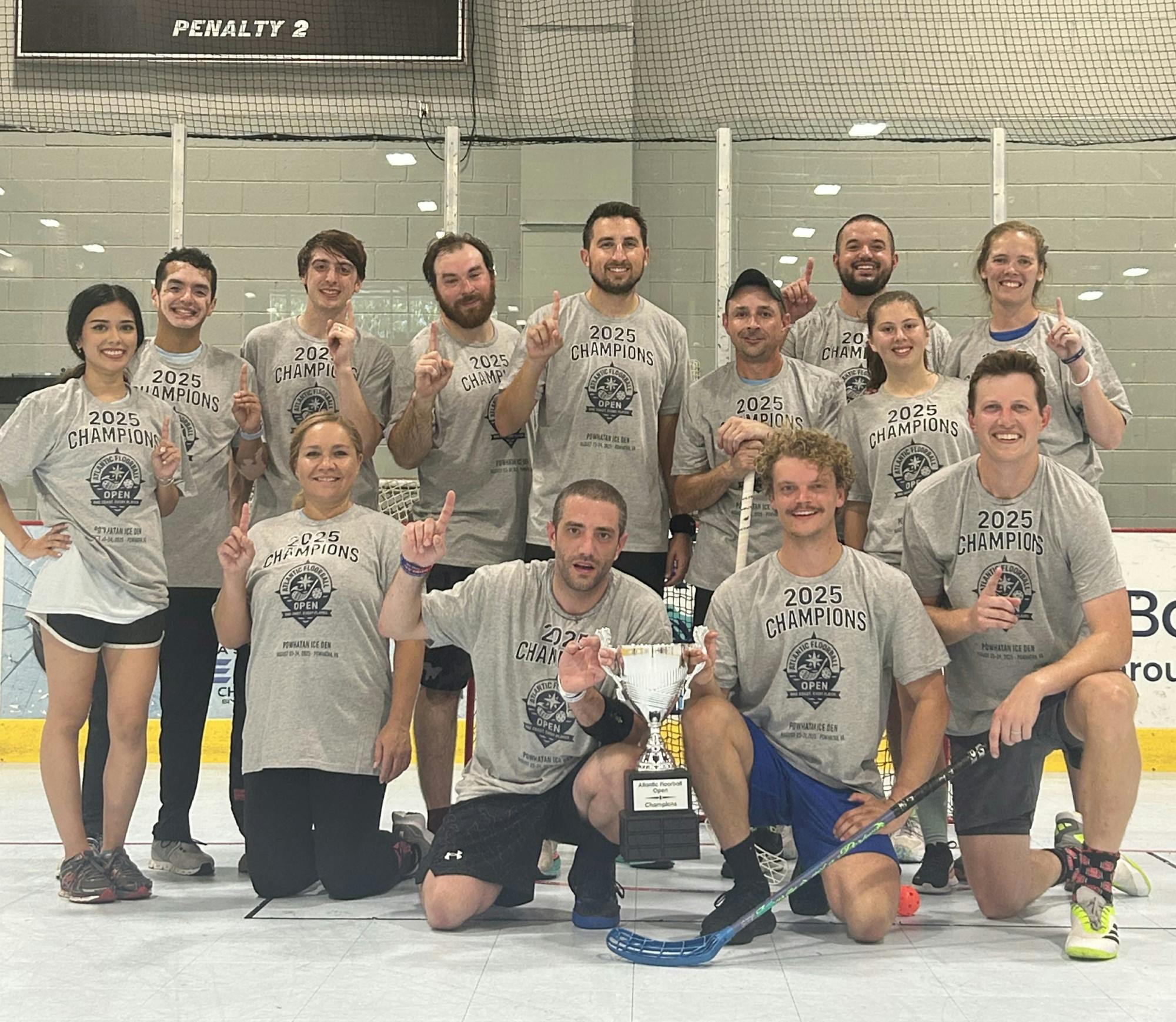 Members of the Richmond Floor Hockey club pose for a photo. Courtesy of Nick Baldaino