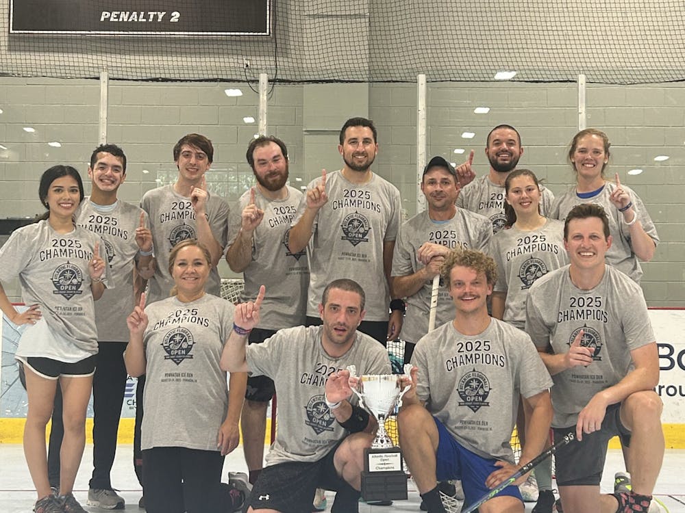 Members of the Richmond Floor Hockey club pose for a photo. Courtesy of Nick Baldaino