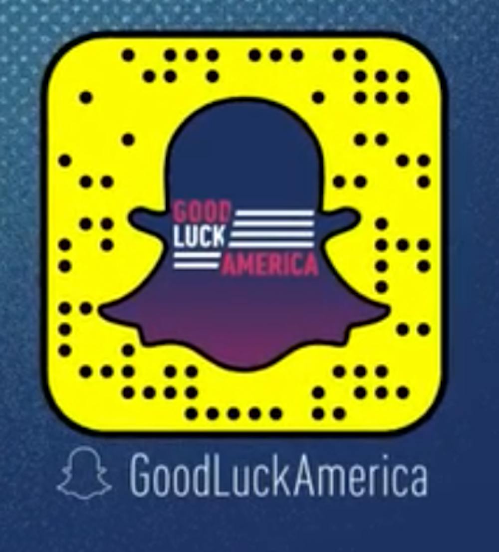 <p>The first episode of Snapchat's “Good Luck America" can be found by scanning this code. <em>Photo courtesy of Snapchat.</em></p>