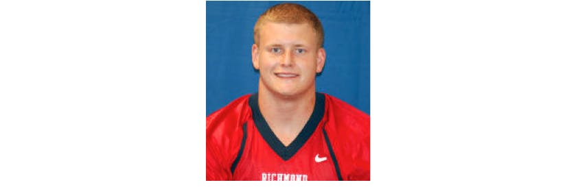 Richmond senior Kurt Schmitz during his time on the university football team.