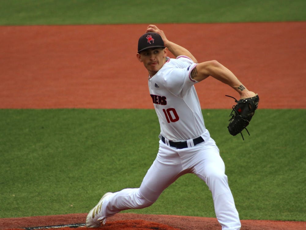 Junior Jacob Marcus pitches to College of William & Mary at home opener on Feb. 22.