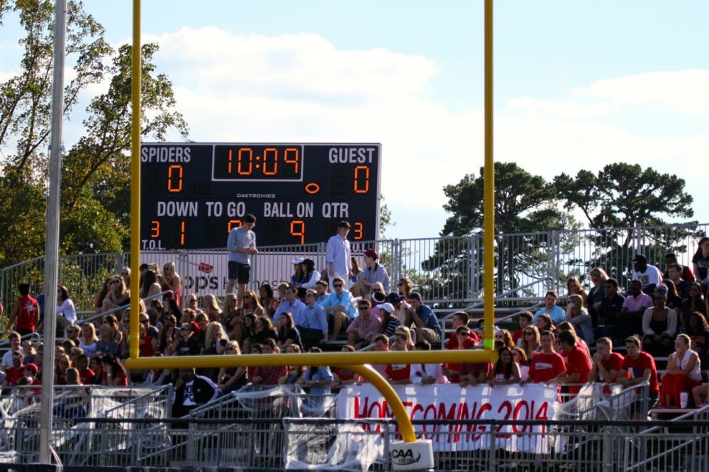 Student attendance was good for the first half of Saturday's Homecoming football game but dropped off after the first half.