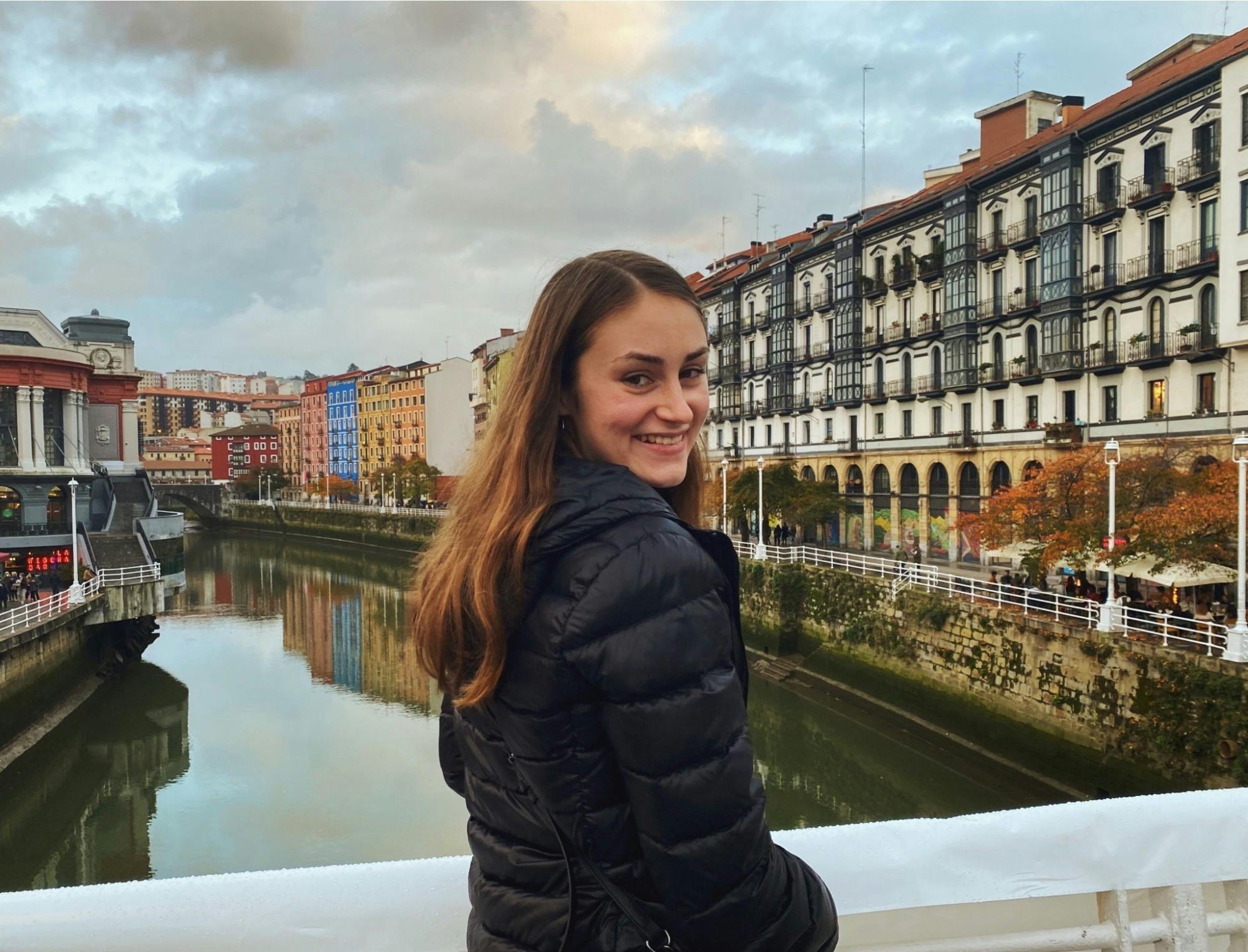 Junior Olivia Falck during the fall 2021 semester in Bilboa, Spain. Picture courtesy of Falck