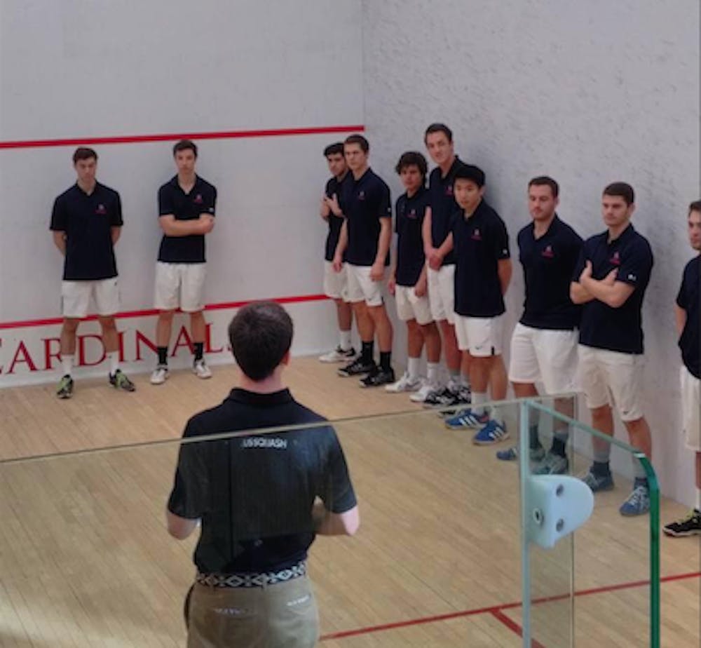 <p>The University of Richmond club squash team </p>