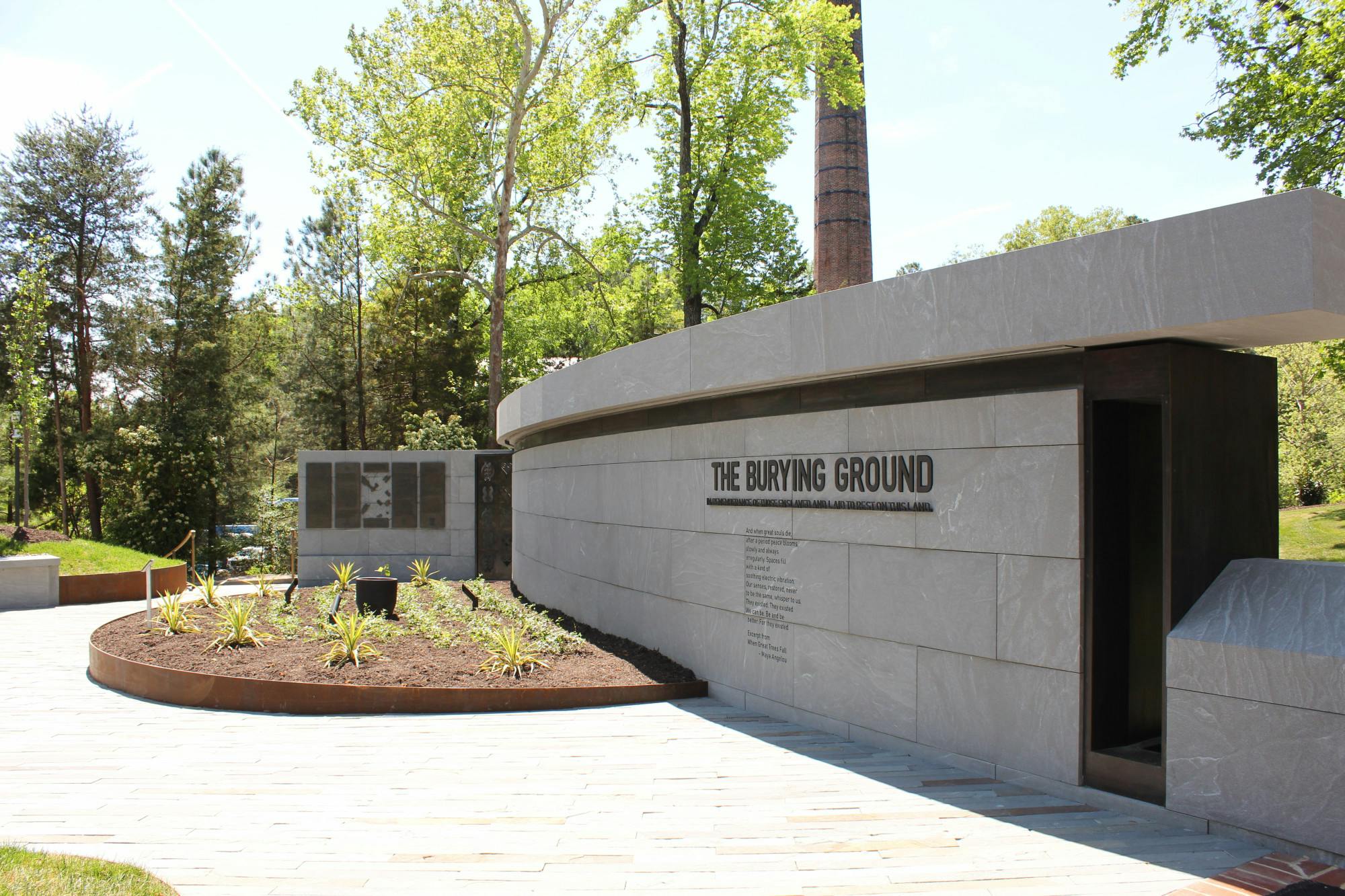The Burial Ground Memorial site, which was consecrated during a ceremony on Wednesday, April 23.