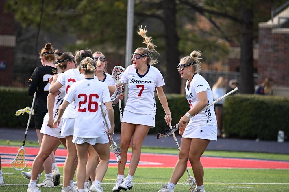 Women's lacrosse team during game against VCU on March 20. Photo courtesy of Richmond Athletics.&nbsp;