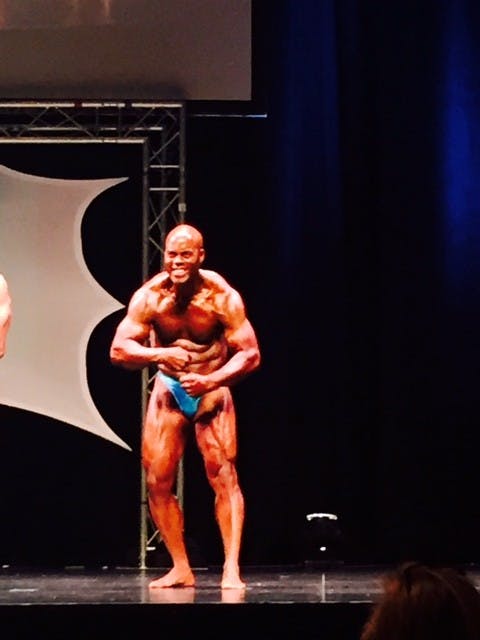 Campus officer David Johnson won a gold medal for bodybuilding at the Fairfax Games on June 27. Photo taken by Tabby Bruck. 