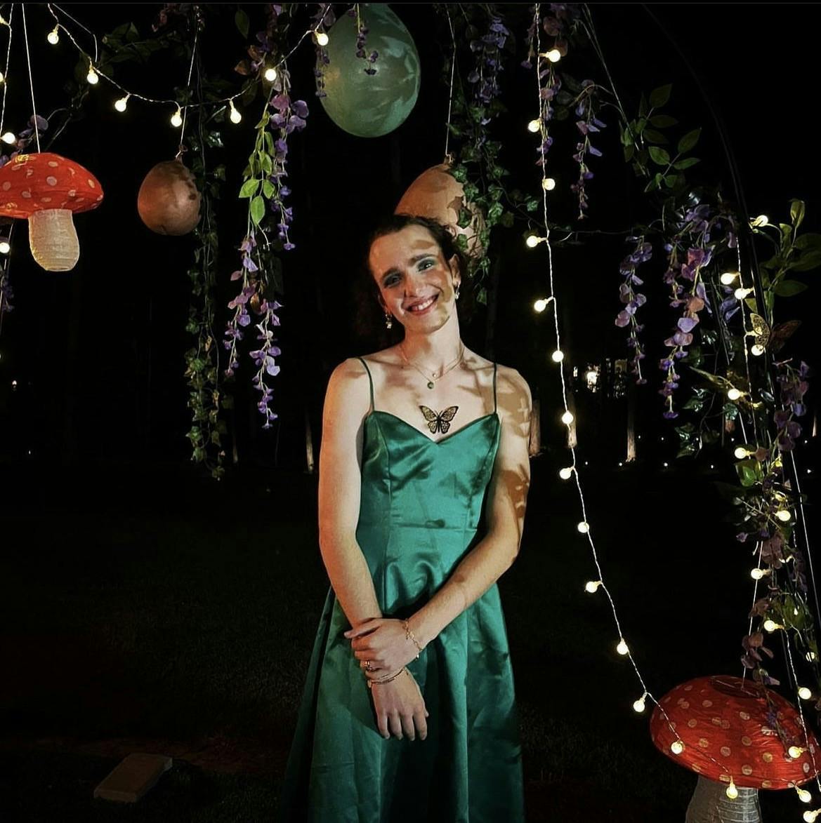 Photo of Jasmine Khatcheressian at her high school homecoming in 2021. Photo courtesy of Khatcherssian.&nbsp;