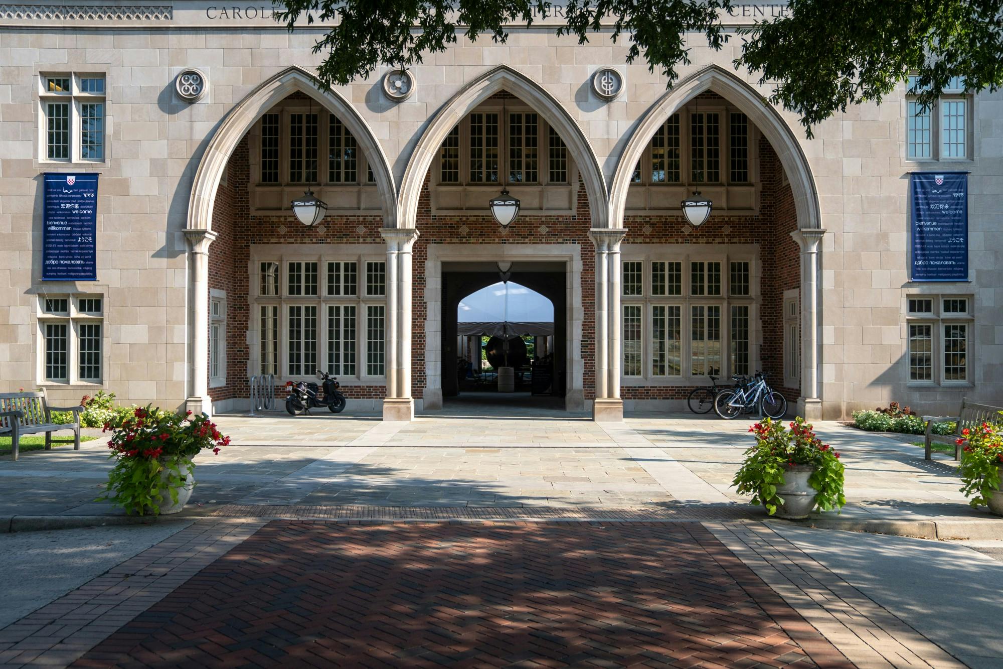 &nbsp;A popular social spot on campus, the Weinstein International Center has added a tent to its courtyard for students to eat outside when it rains and maintain social distance.&nbsp;
