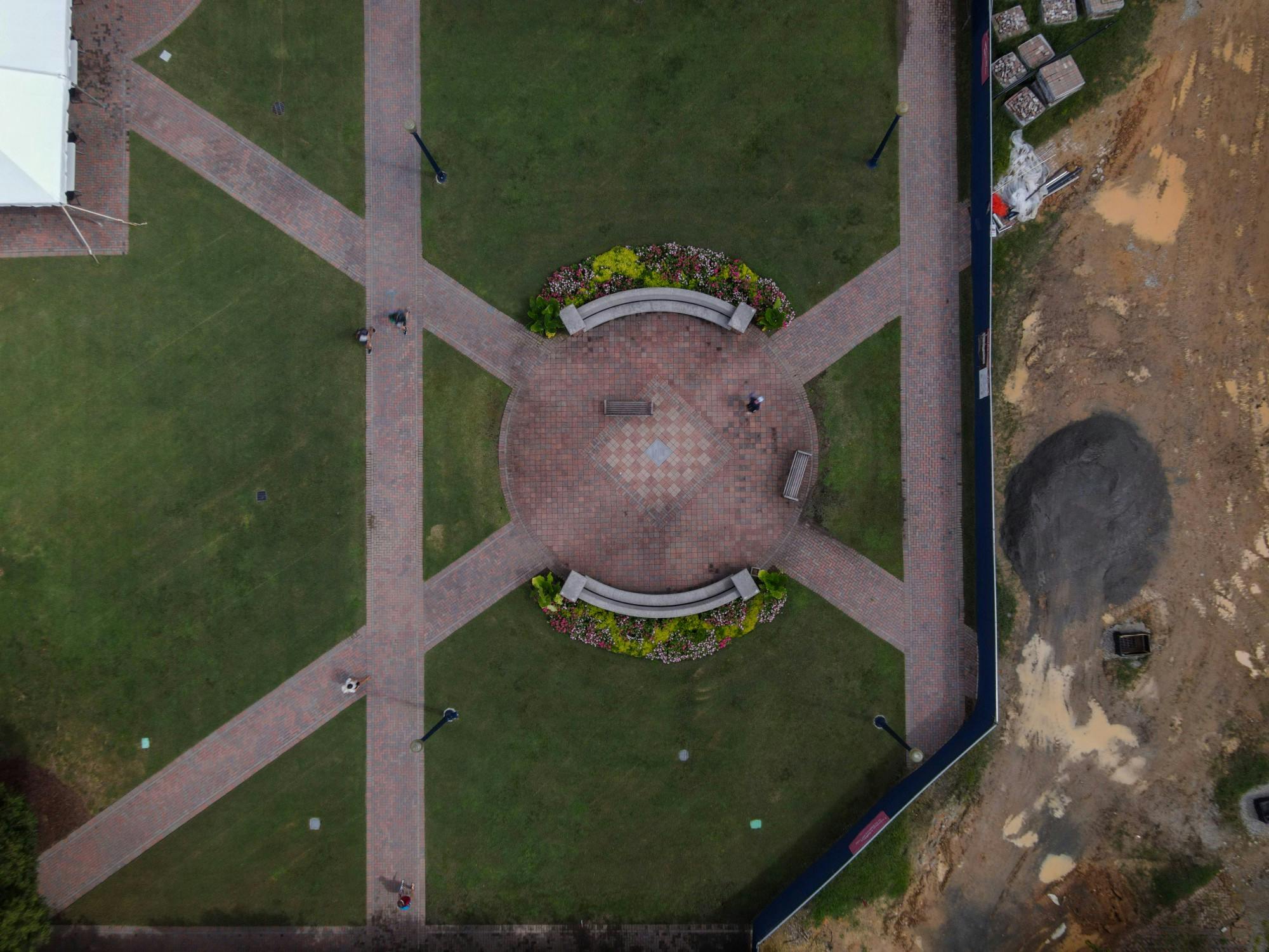 Students leave their morning classes on September 10