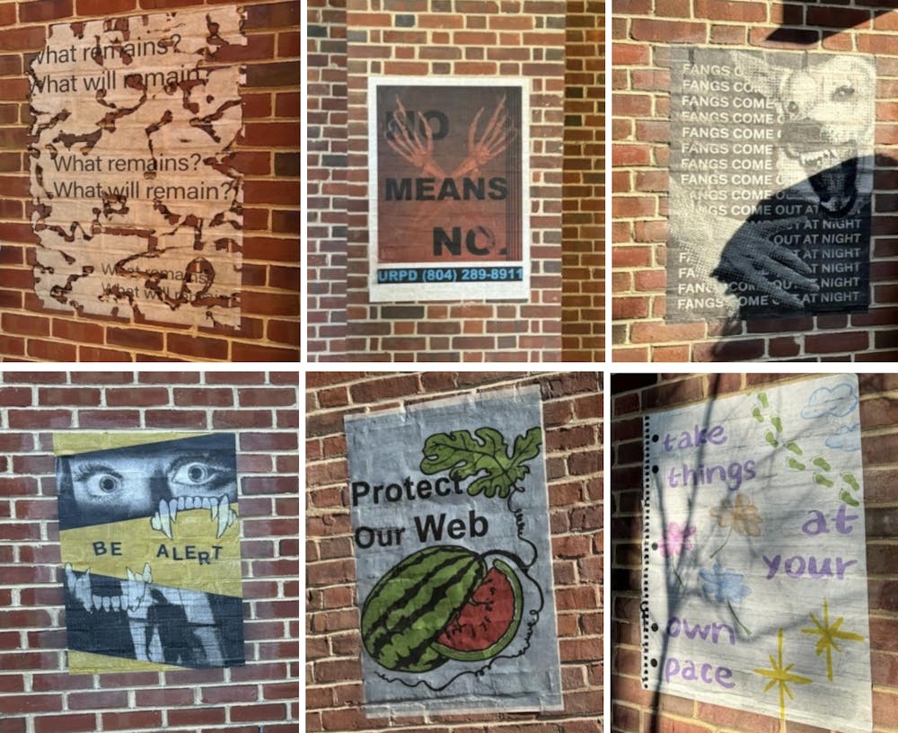 All of the student-made posters that were plastered around campus from the Print in Public Space course. 