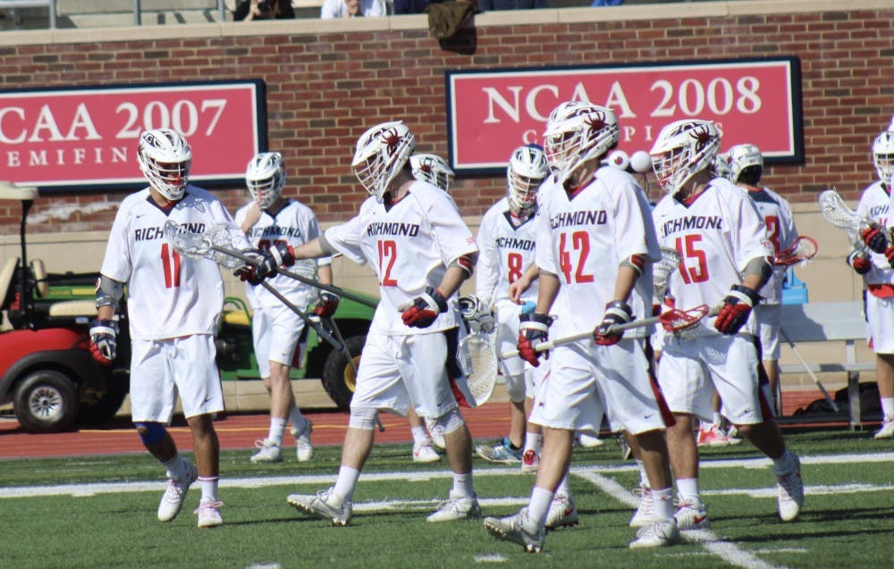 <p>Richmond Spiders' starting lineup takes to the field.</p>