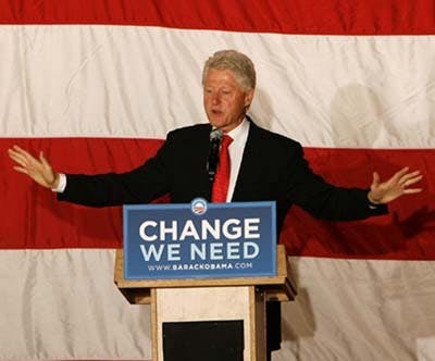 Former President Bill Clinton speaks at VCU on 10/12/08.