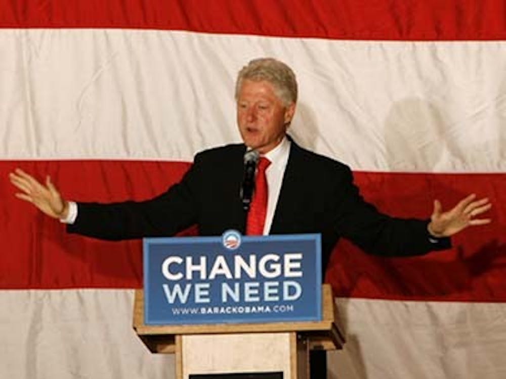 Former President Bill Clinton speaks at VCU on 10/12/08.