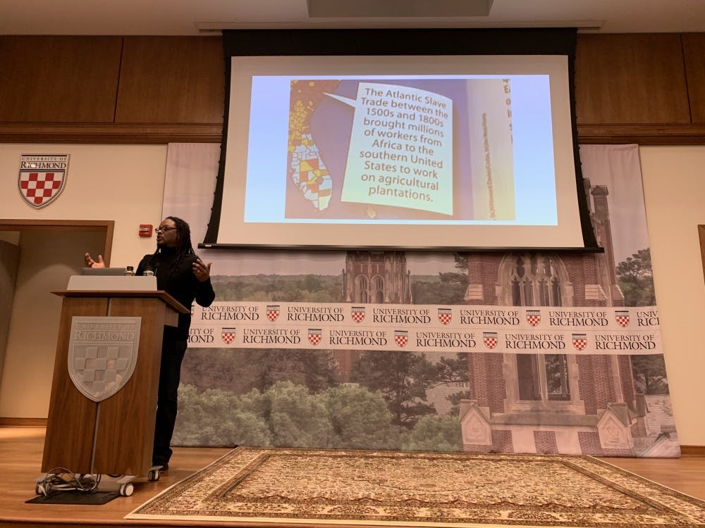 Lawrence Ross speaks to the audience at his lecture on his book “Blackballed: The Black and White Politics of Race on America’s Campuses."