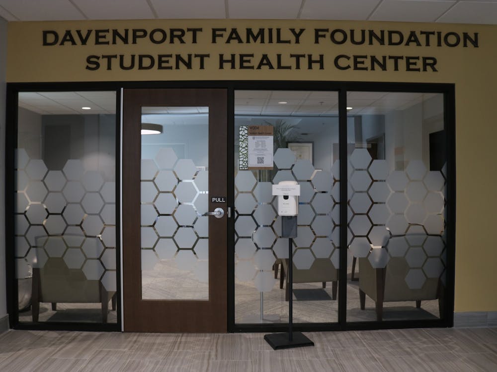 The entrance to the Student Health Center in the Well-Being Center.
