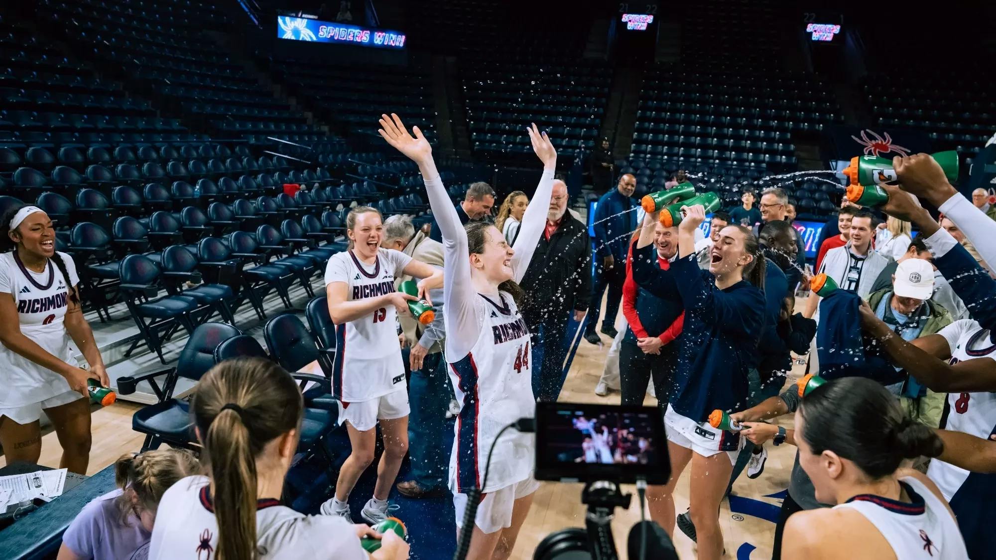 Senior forward Maggie Doogan breaks program record during game against Davidson College. Courtesy of Richmond Athletics.