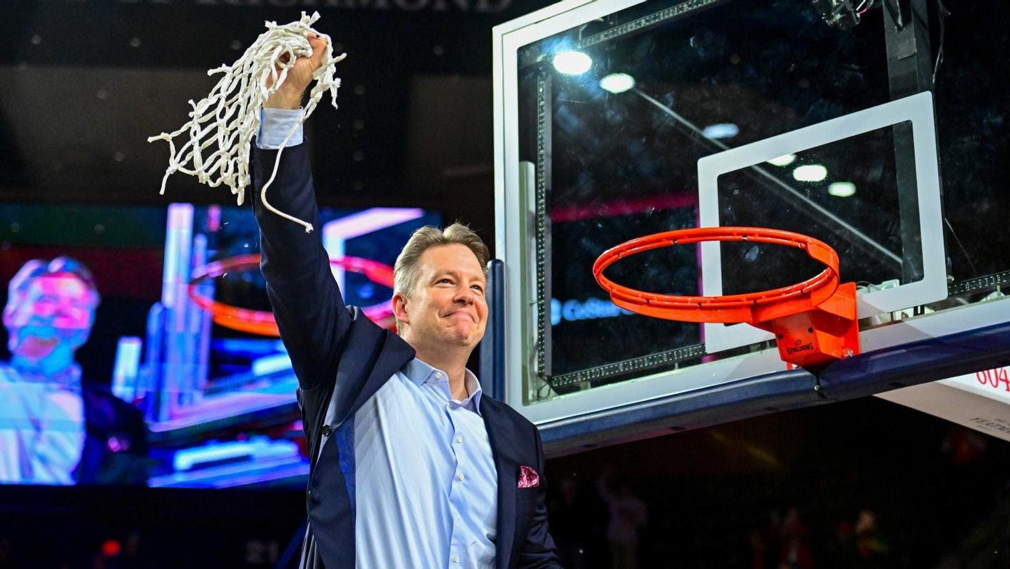 Head Coach Chris Mooney was named A-10 Coach of the Year on March 12. Courtesy of Richmond Athletics.