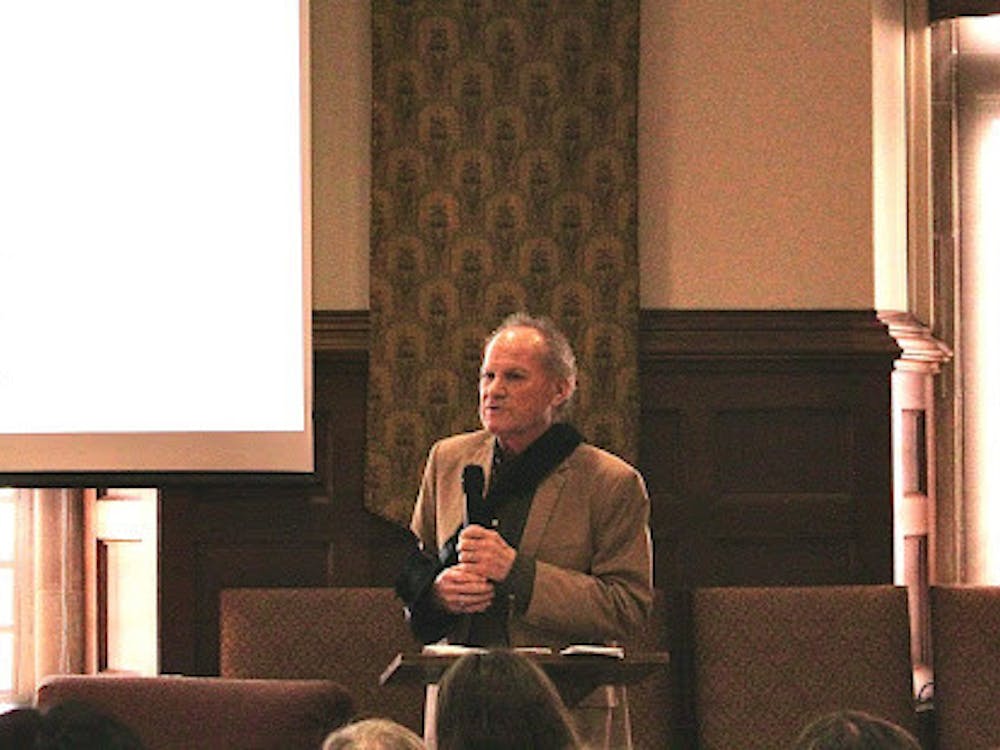 Pulitzer Prize winner Doug Pardue spoke to students in Weinstein Hall on Feb. 26.