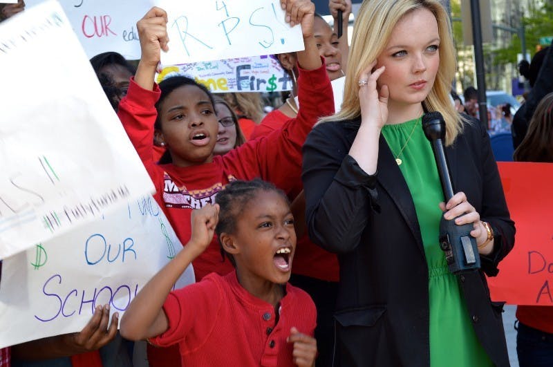 Nearly every news network in Richmond had some sort of presence at the protest.