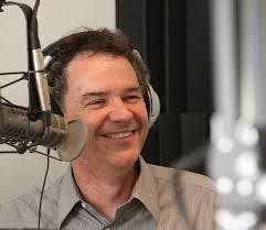 President Ayers has radio experience, seen here at Back Story Radio. 