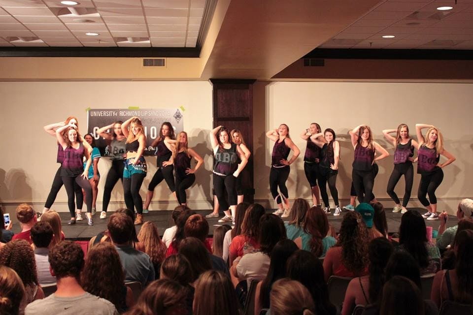 Members of Pi Beta Phi perform during Lip Sync, an annual philanthropy event. 