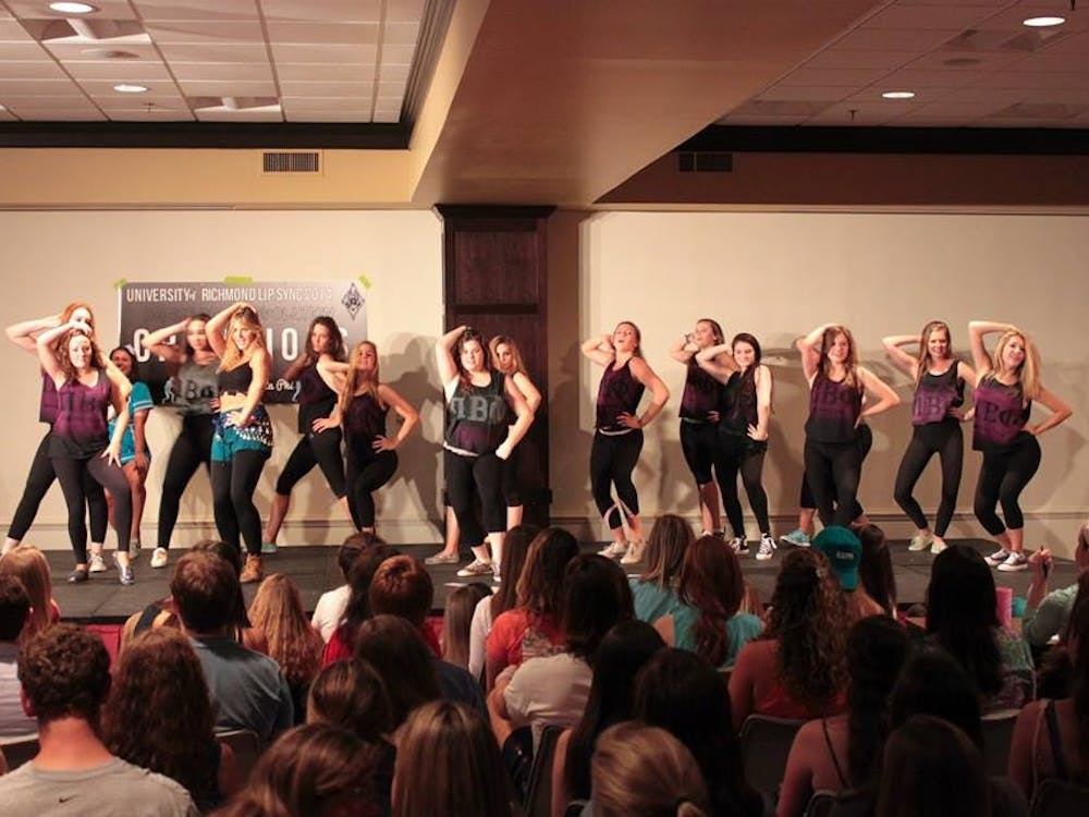 Members of Pi Beta Phi perform during Lip Sync, an annual philanthropy event. 