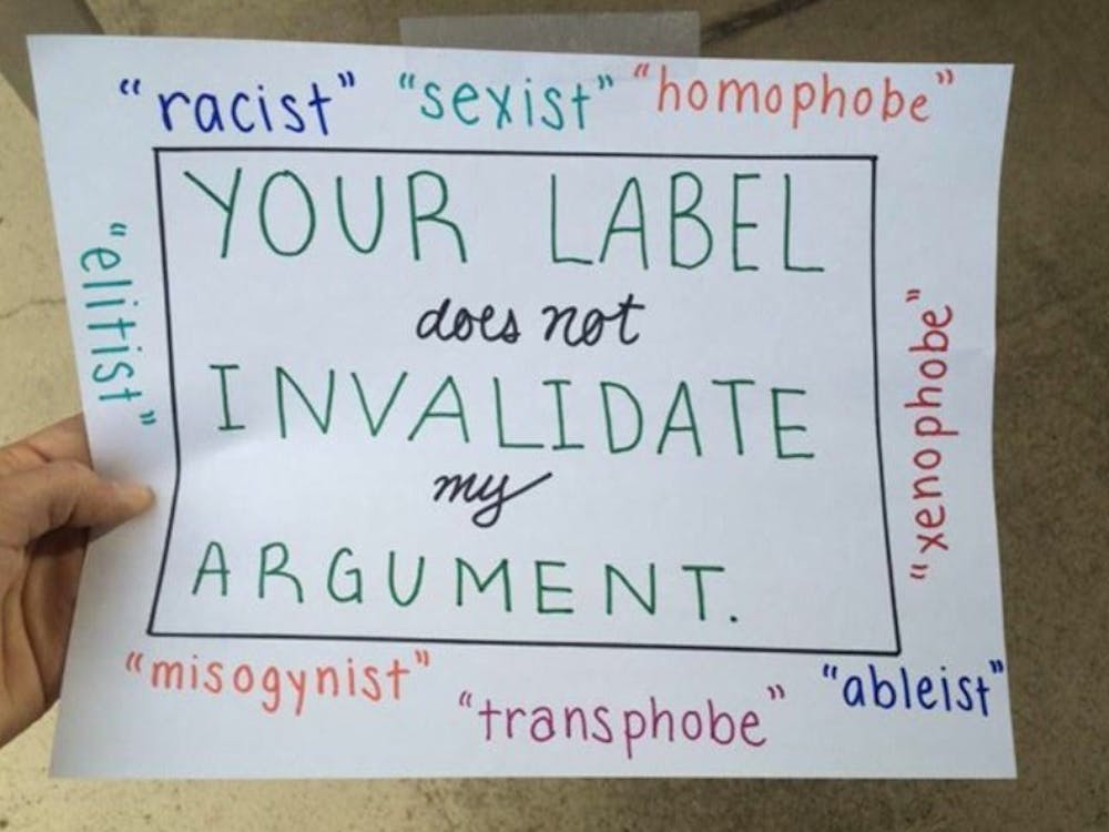 One of the posters&nbsp;displayed on campus Tuesday