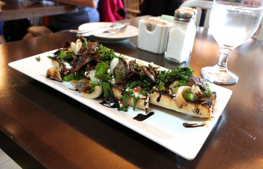 Wild mushroom bruschetta from The Daily.&nbsp;