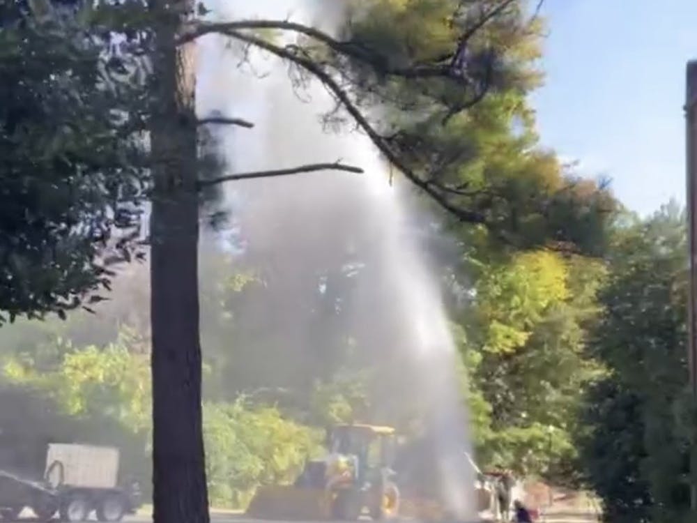 A water pipe burst outside of Lora Robins Court on Oct. 20.