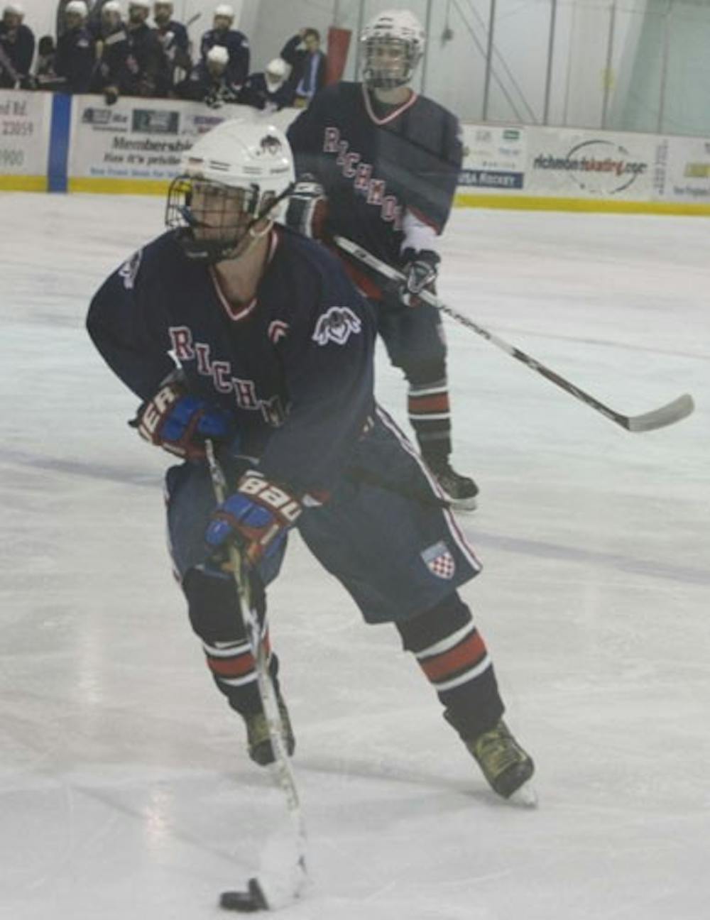 Ice Hockey Captain, Senior Matt Improta, during a recent tournament against UVa.