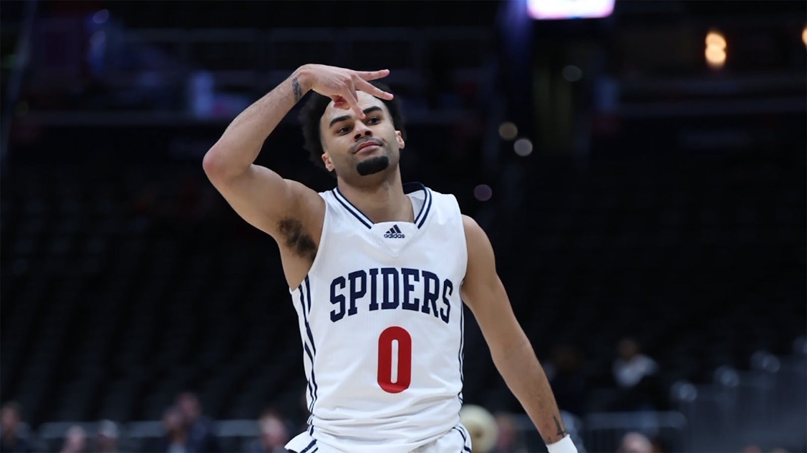 Photo of Jacob Gilyard, ‘22 playing for University of Richmond. Photo courtesy of Richmond Athletics.&nbsp;