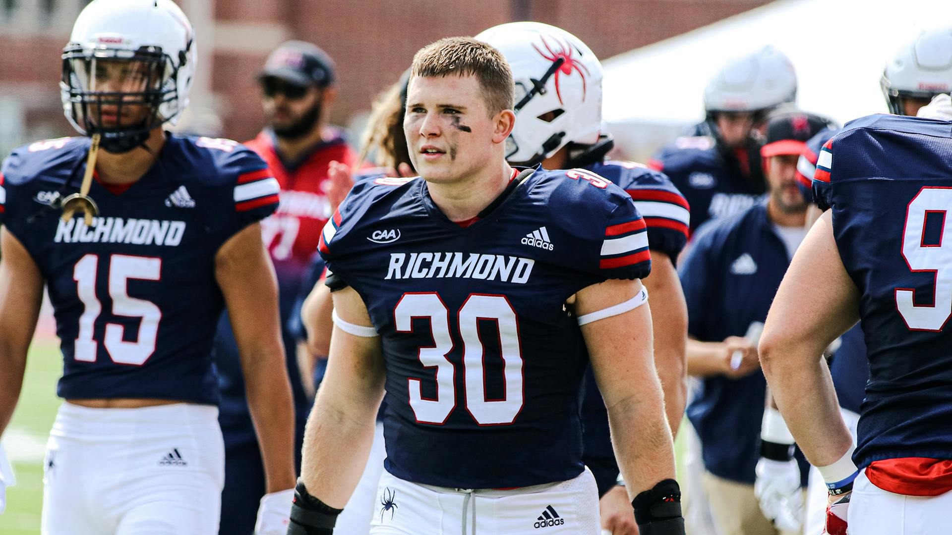 Redshirt senior linebacker Tristan Wheeler. Courtesy of Richmond Athletics.